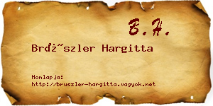 Brüszler Hargitta névjegykártya